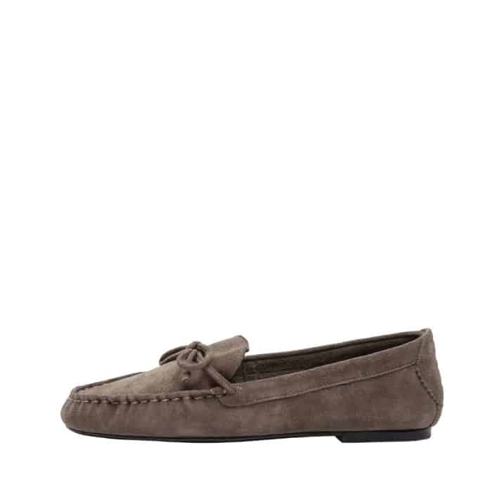 Sofie Schnoor loafers tíl dame i beige med ruskindoverdel samt snøredetalje foran