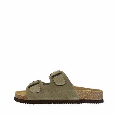 CPH Comfort Bio sandal til dame og herre i beige med ruskindsoverdel samt 2 justerbare spænder