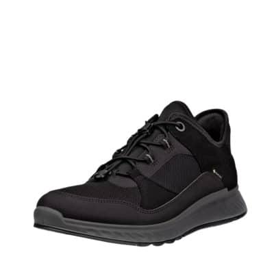 Ecco Exostride sneakers til dame i sort med udtagelig sål og Gore-Tex samt justerbar elastik