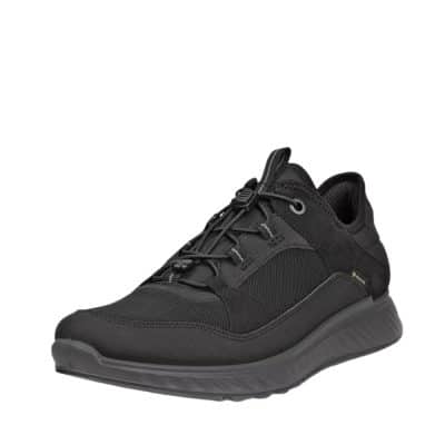 Ecco Exostride sneakers til herre i sort med Gore-Tex og udtagelig sål