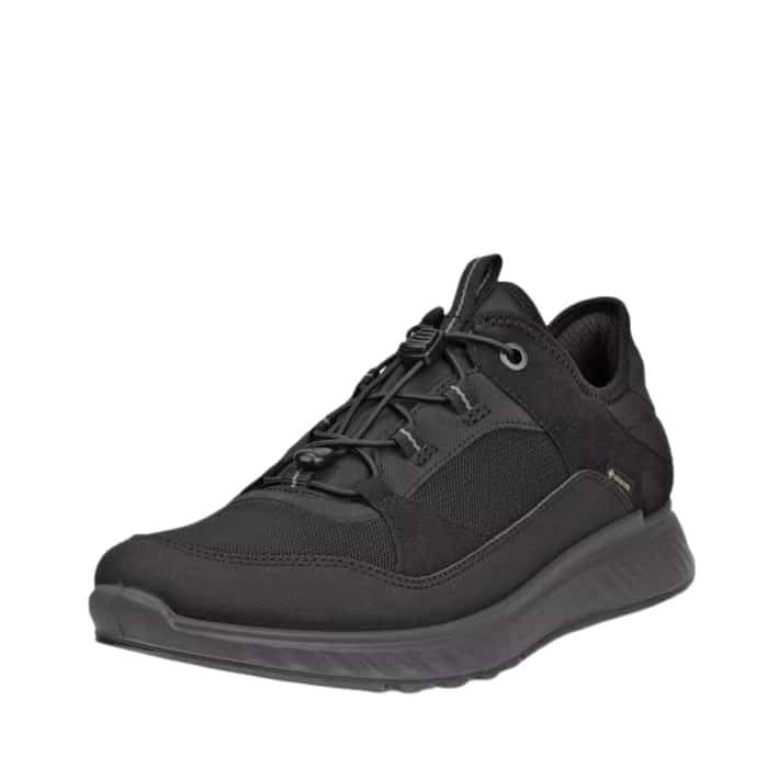 Ecco Exostride sneakers til herre i sort med Gore-Tex og udtagelig sål