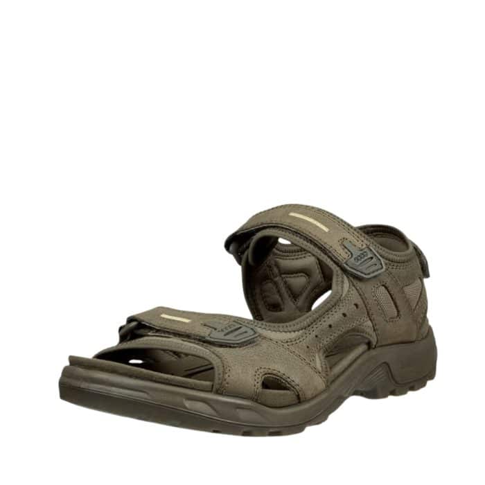 Ecco Offroad sandal til herre i army med læderoverdel og 3 velcrolukninger samt stødabsorberende sål
