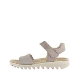 Gabor sandal til dame i beige med skindoverdel samt en justerbar velcrorem