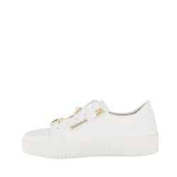 Gabor sneakers til dame i hvid med flotte detaljer og funktionel lynlås samt udtagelig sål og snørebånd