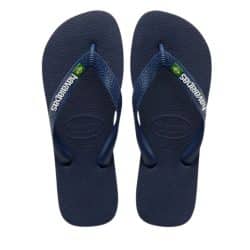 Havaianas Brasil Logo klipklapper til dame i mørkeblå med tå-rem og brasilanske detalje samt en gummisål