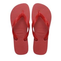 Havaianas Top klipklapper til dame i rød med gummisål og tå-rem