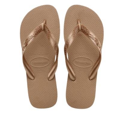 Havaianas Top klipklapper til dame i rose gold med gummisål og tå-rem
