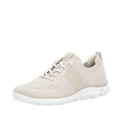 Remonte sneakers til dame i beige med elastik og udtagelig sål