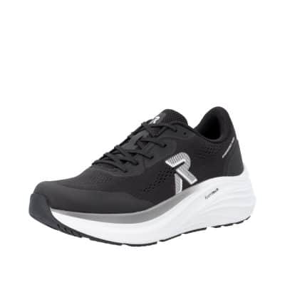 Rieker sneakers til dame i sort med udtagelig sål samt ydersål på 4,5 cm og ekstra bredde G