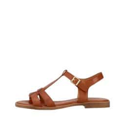 Shoedesign Copenhagen Tully sandal til dame i camel med justerbar spænde og læderoverdel