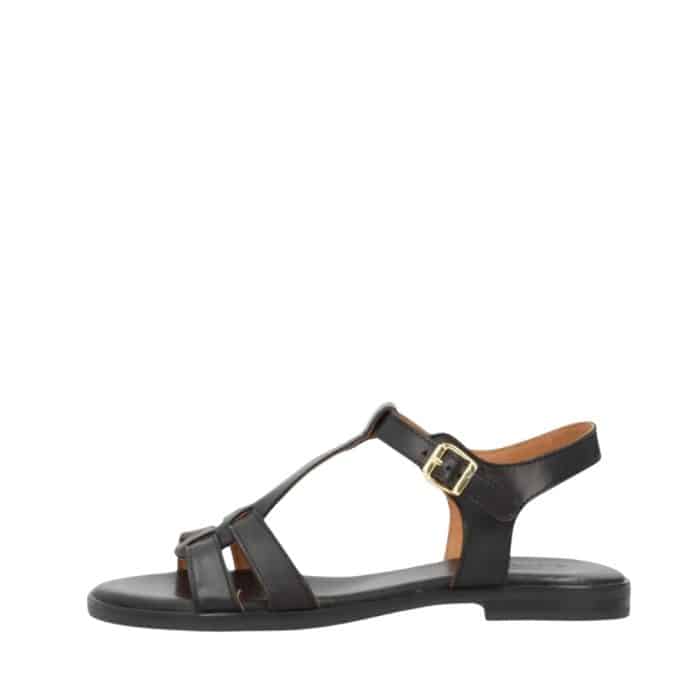 Shoedesign Copenhagen Tully sandal til dame i sort læder med justerbar spænde