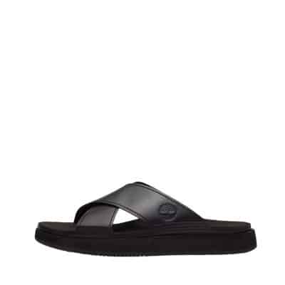 Timberland Casco Cove sandal til herre i sort med skindoverdel samt ydersål i gummi og elastik