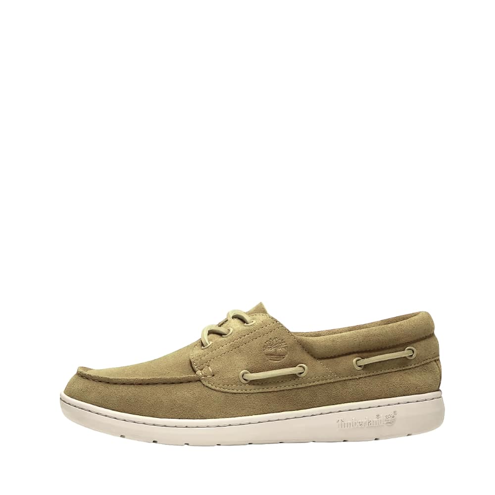 Timberland Portofino Pier sejlersko til herre i kaki med ruksindsoverdel og snørebånd