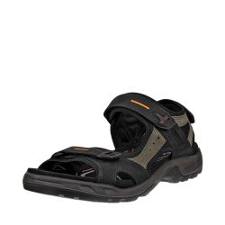 Ecco Offroad sandal herre i sort nubucklæder med velcro.