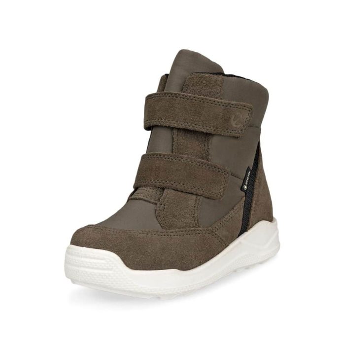 Ecco Urban Mini High 2S GTX støvle til børn i grøn. Lækker skindstøvle med vandafvisendeGoreTEX
