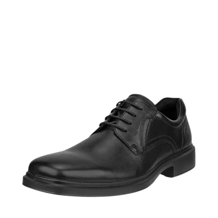 Ecco Helsinki 2 sko til herre i sort læder med udtagelig sål