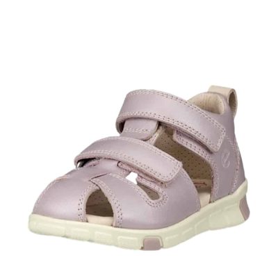 Ecco Mini Stride børnesandal i lilla, lavet af 100% læder