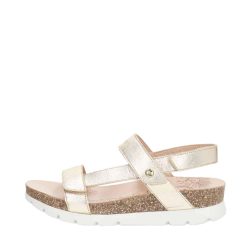 Panama Jack Selma Shine B1 damesandal i guld, lavet af 100% læder