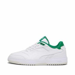 Puma Doublecourt sneakers til dame og herre i hvid læder med snørebånd