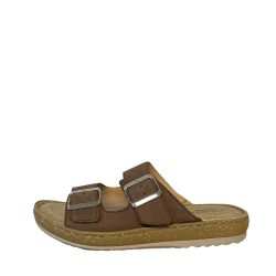 Relaxshoe sandal i brun til dame med skinoverdel og behagelig sål.