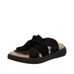 Rieker sandal til dame i sort med fin detalje på remmen.