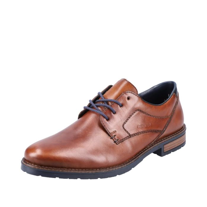 Rieker herresko i brun til festen i ægte skind