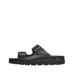 Rohde San Marino sandal til herre i sort med læderoverdel samt to justerbare spænder og ekstra bredde G
