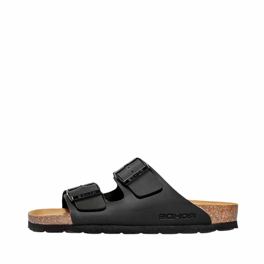 Rohde Sunnys N°32 sandal til herre i sort med 2 remme