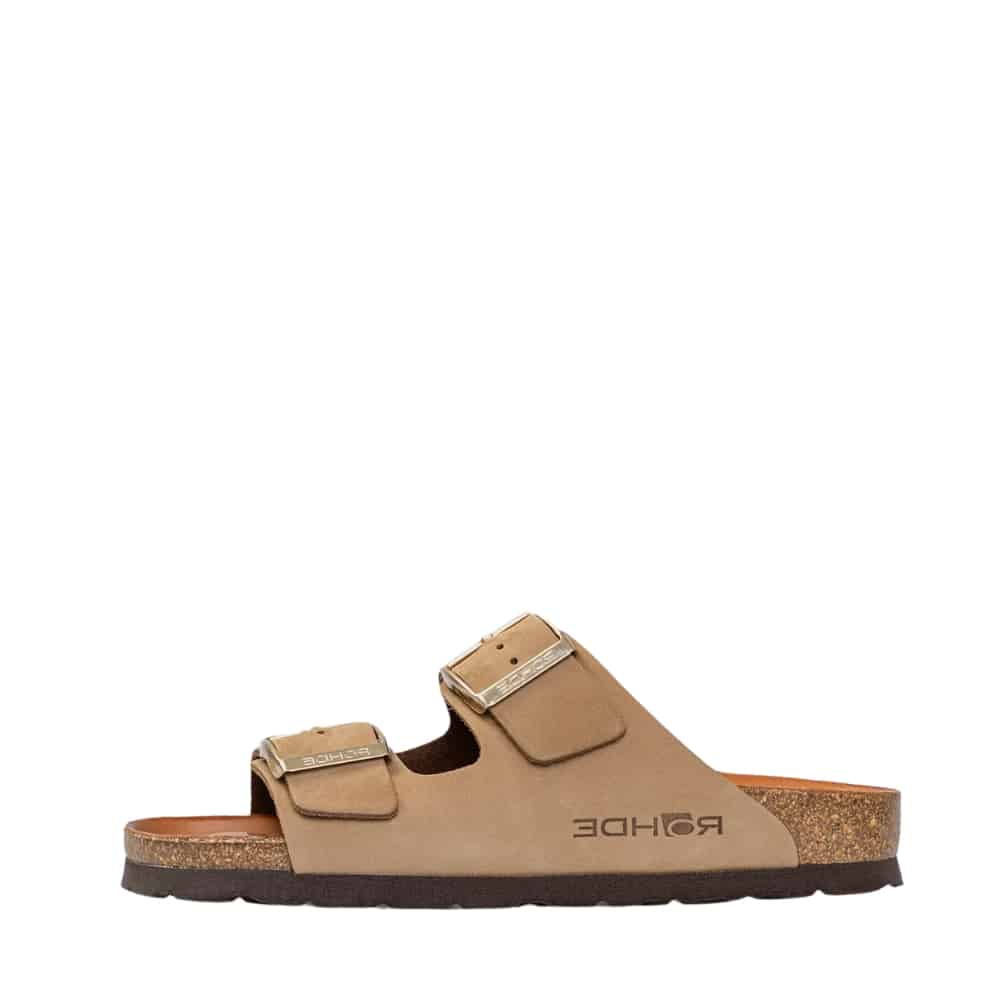 Rohde Sunnys N°12 sandal til dame i beige med skind og justerbare spænder