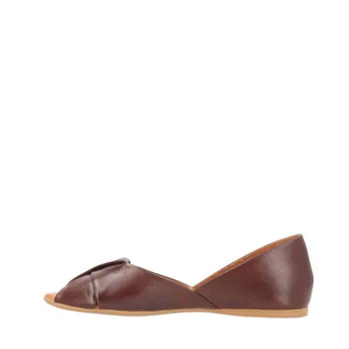 Shoedesign Copenhagen Viva ballerinasko i mørkebrun skind.