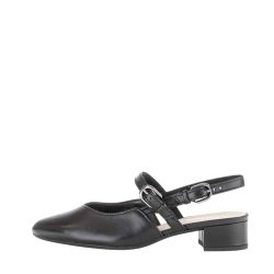 Gabor pumps til dame i sort med hæl på 4 cm og justerbar remme.