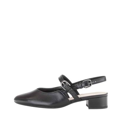 Gabor pumps til dame i sort med hæl på 4 cm og justerbar remme.