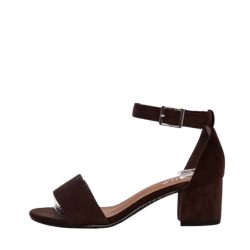 Duffy Rivello Uno sandal til dame i mørkebrun med justerbar ankelrem og blokhæl på 5,5 cm