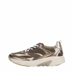 Gabor Rollingsoft sneakers til dame i brun med flotte detaljer og snørebånd.