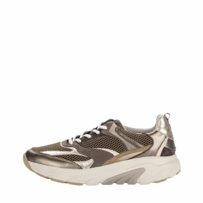 Gabor Rollingsoft sneakers til dame i brun med flotte detaljer og snørebånd.