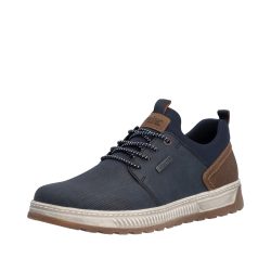 Rieker sneakers til herre i blå med ekstra bredde H og Rieker-Tex samt elastik