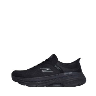 Skechers Slip In Max Cushioning Arch Fit sneakers i sort med fast hælkappe og snørebånd