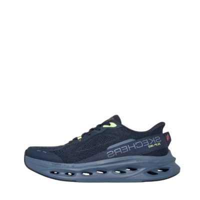 Skechers Slip In Max Cushioning sneakers til herre i mørkeblå med fast hælkappe og chunky ydersål