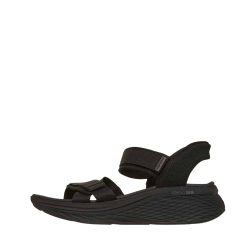 Skechers slip-ins sandaler til dame i sort med velcroremme.