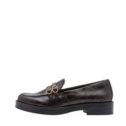 Tamaris loafers til dame i mørkebrun med flot detalje over vristen samt Touch-it sål og Anti-slide