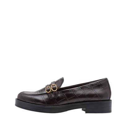 Tamaris loafers til dame i mørkebrun med flot detalje over vristen samt Touch-it sål og Anti-slide