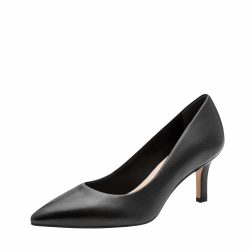 Tamaris pumps til dame i sort med skindoverdel og Touch-it sål samt stilethæl på 7,5 cm