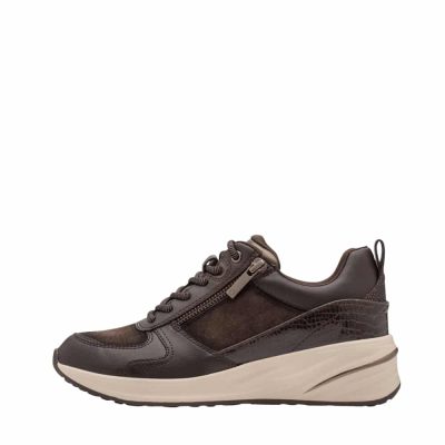 Tamaris sneakers til dame i brun med udtagelig sål.