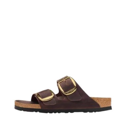 Birkenstock Arizona Big Buckle sandal til dame i brun med to justerbare remme samt læderoverdel