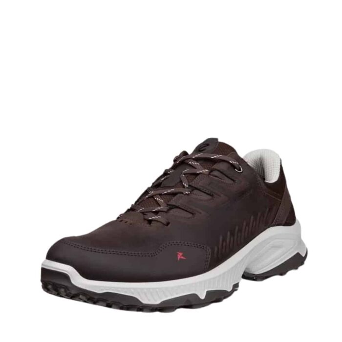 Ecco Receptor XP sneakers til herre i mørkebrun læder med snørebånd og vandtæt membran samt gummisål