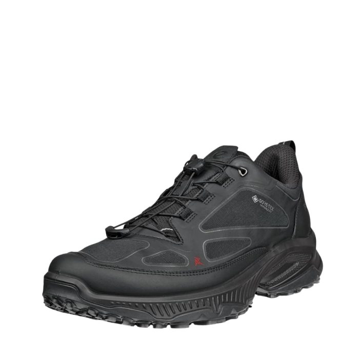 Ecco Receptor Xp sneakers til herre i sort med justerbar elastik og Gore-Tex samt udtagelig sål