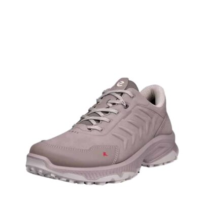 Ecco sneakers til dame i grå med skinddetaler og snørebånd samr vandtæt membran