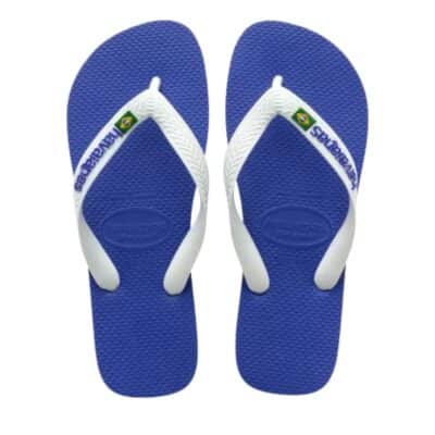 Havaianas Brasil Logo klipklapper til dame i blå med tå-rem og vandafvisende