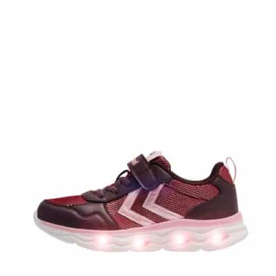 Hummel Skylight sneakers til børn i bordeaux med velcrorem og udtagelig sål
