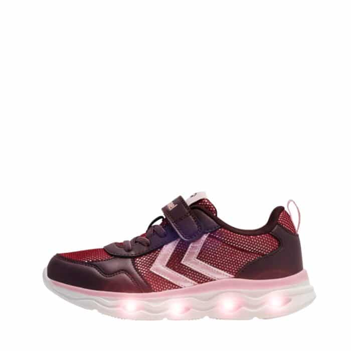 Hummel Skylight sneakers til børn i bordeaux med velcrorem og udtagelig sål